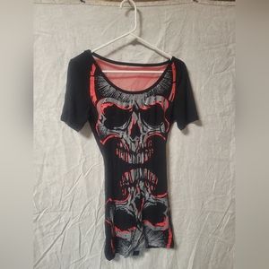 Banned skull dress tunic bodycon